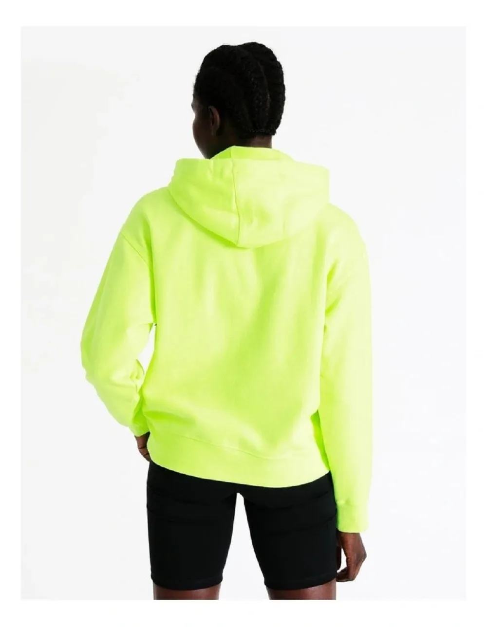 DKNY Women's Logo Hoodie, Zest Yellow, M