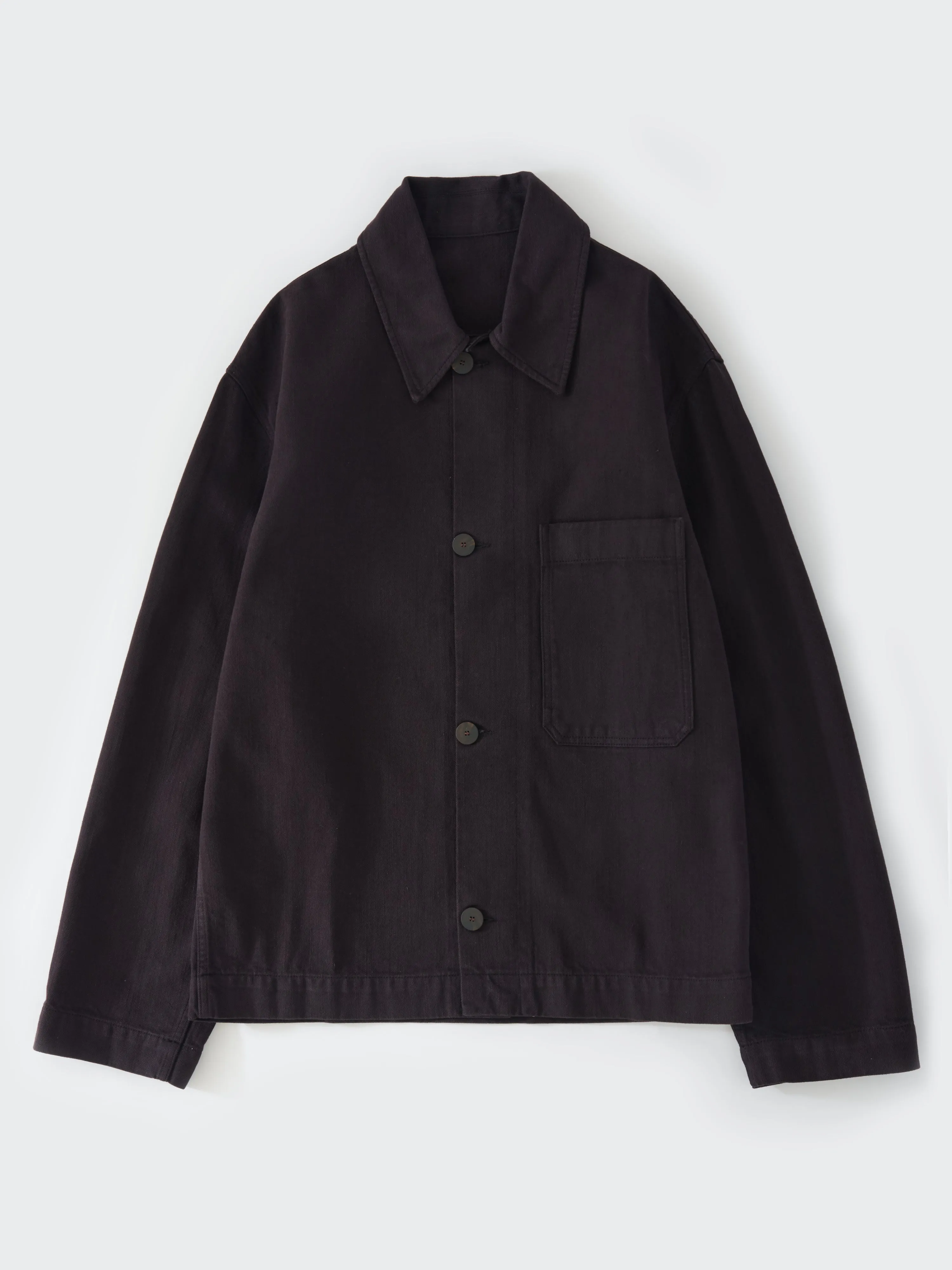 Ease Denim Jacket in Black Grape