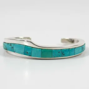 Eater Blue Turquoise Inlay Cuff