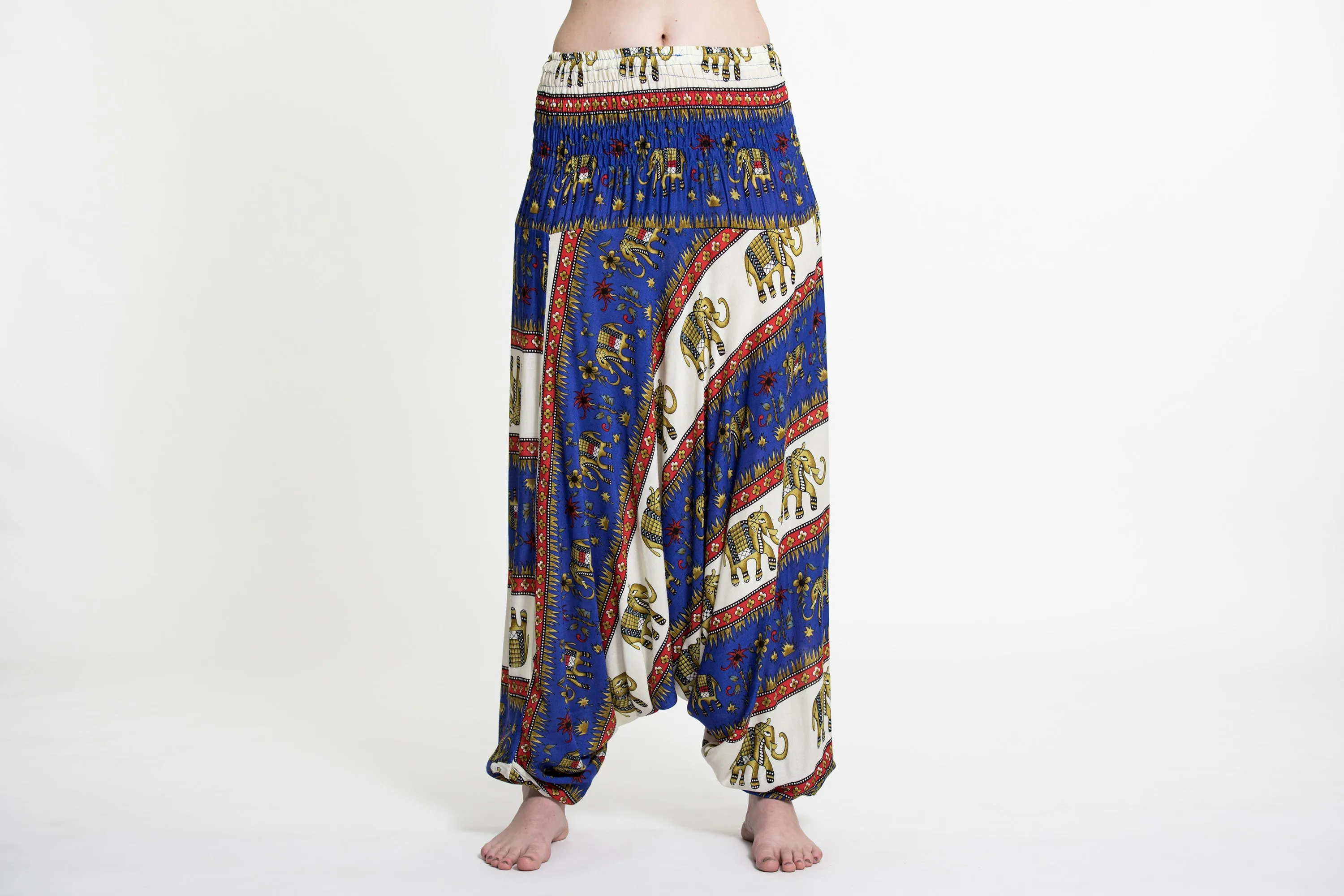 Elephant Bliss 2-in-1 Jumpsuit Elephant Pants in Blue