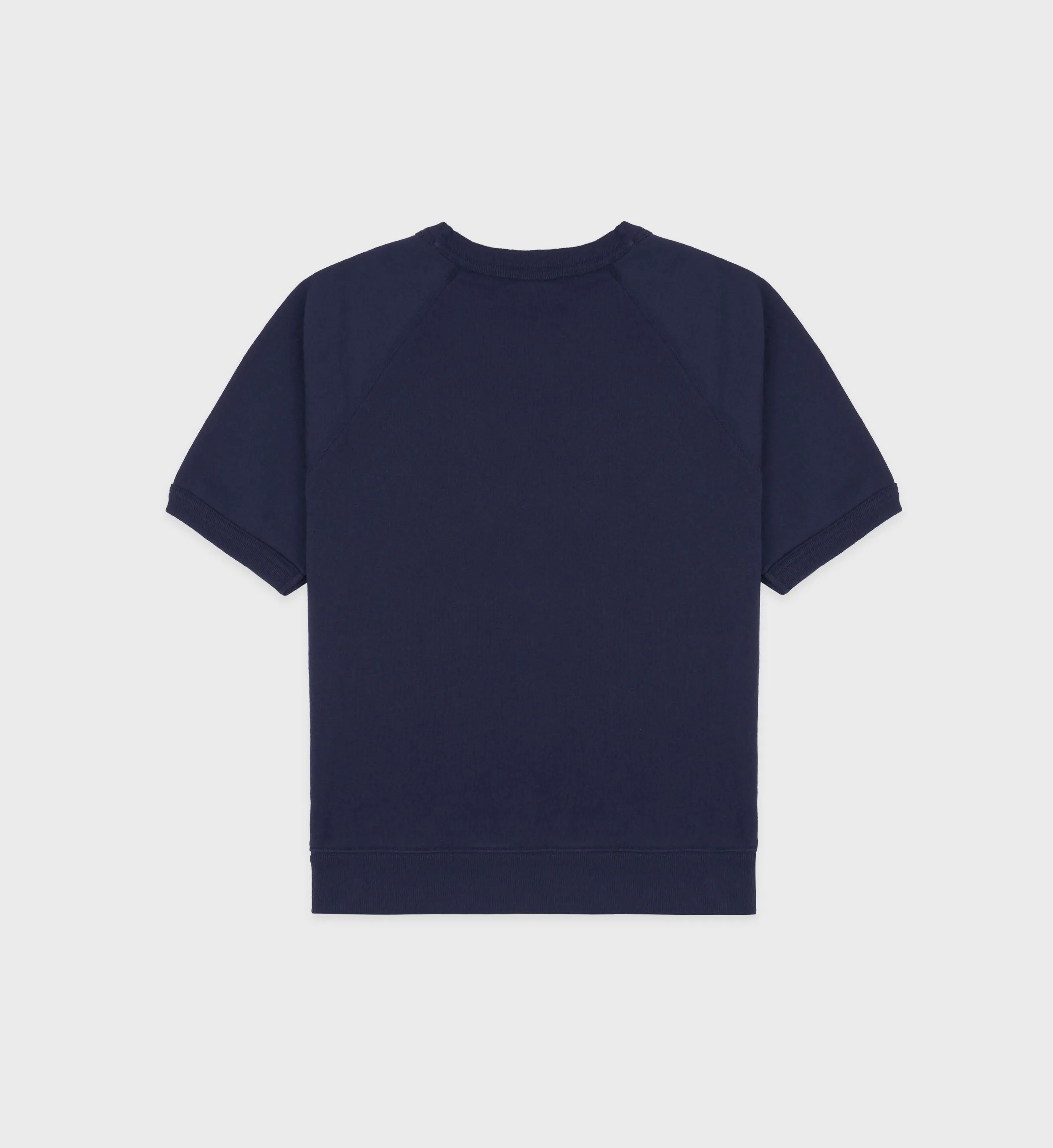 Emblem Short Sleeve Crewneck - Navy/White