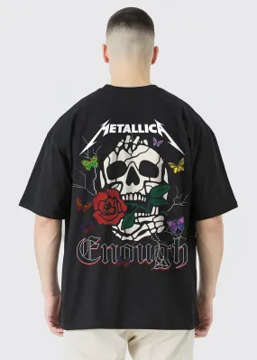 Enough Metallica Men Oversized Printed T-Shirt