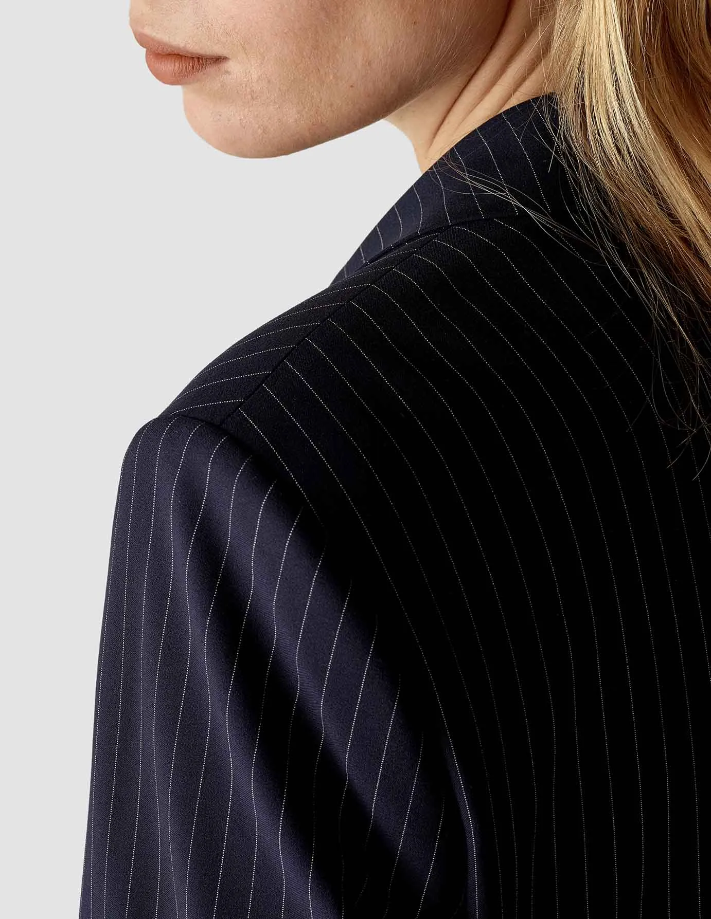 Essential Suit Tapered Navy Pinstripe