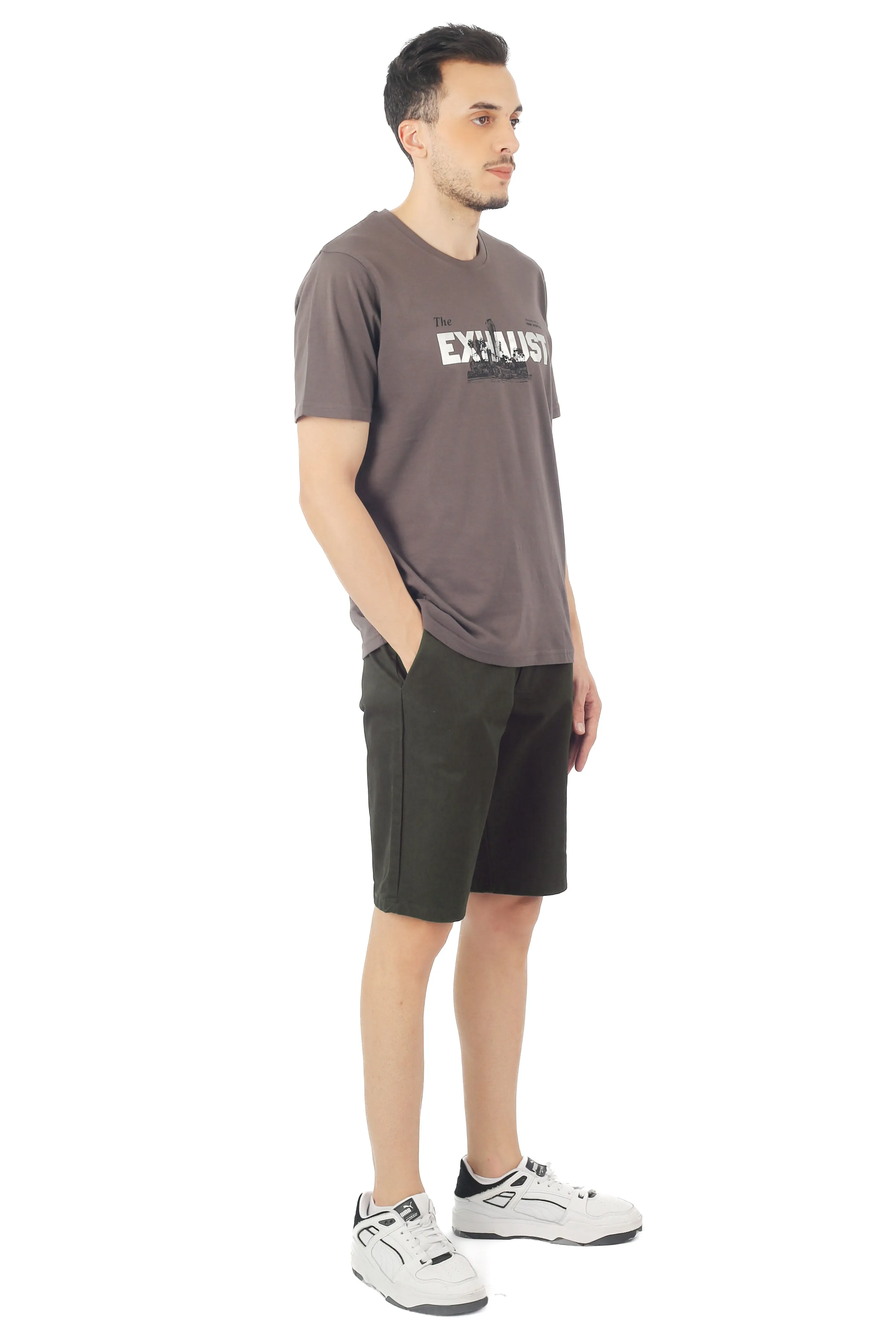 EXHAUST MEN'S CHINO SHORT PANTS [STRAIGHT CUT] 1653