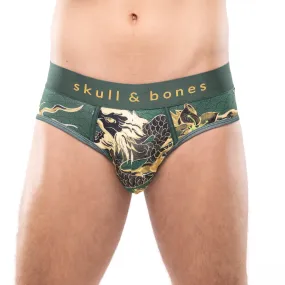 Fire Breathing Dragon Brief Green