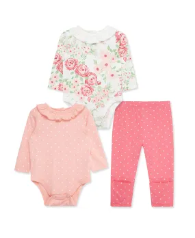 Floral Bamboo Bodysuit & Pant Set