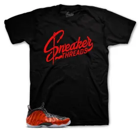 Foamposite Metallic Red Shirt - St Logo- Black