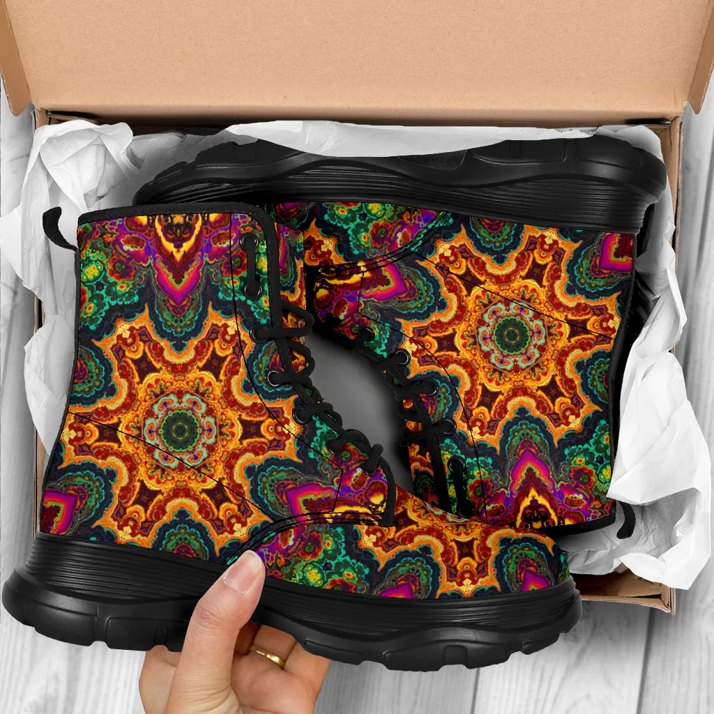 Fractal Flow Chunky Boots