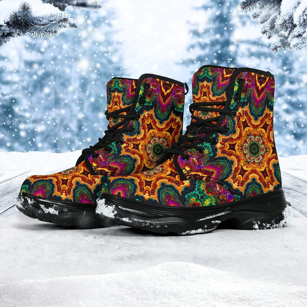 Fractal Flow Chunky Boots