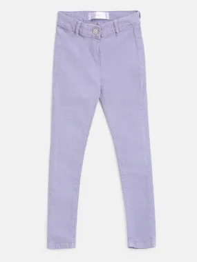 Girls Purple Skinny Fit Trouser