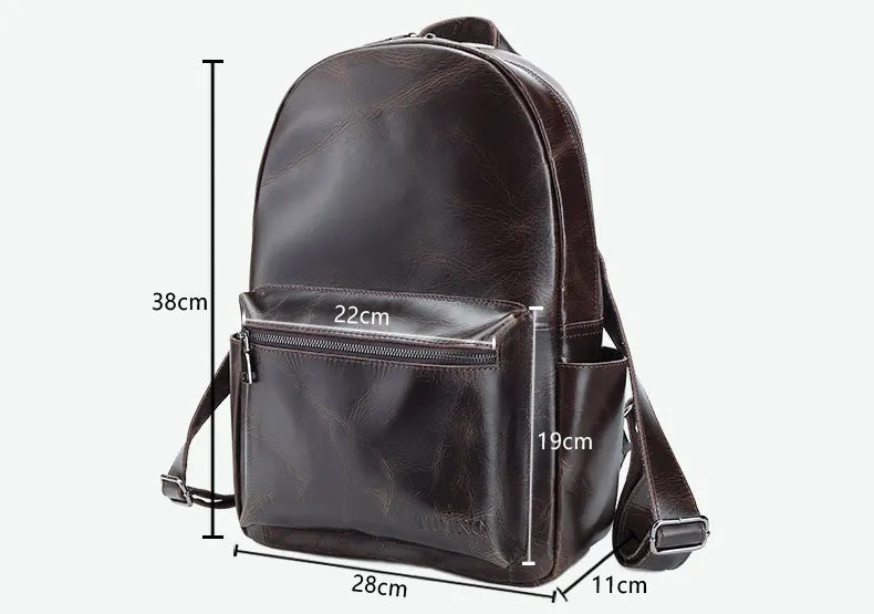 Handmade Vintage Leather Shoulder Bag, Unisex Fashion Backpack, Handbag CN3158