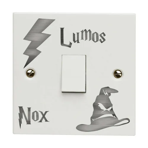 Harry Potter Light Switch Sticker Decal Lumos Nox Lightswitch Vinyl Black Gold