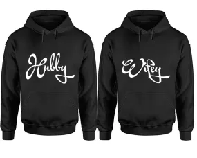 Hubby Wifey Couple Matching Pullover Hoodies