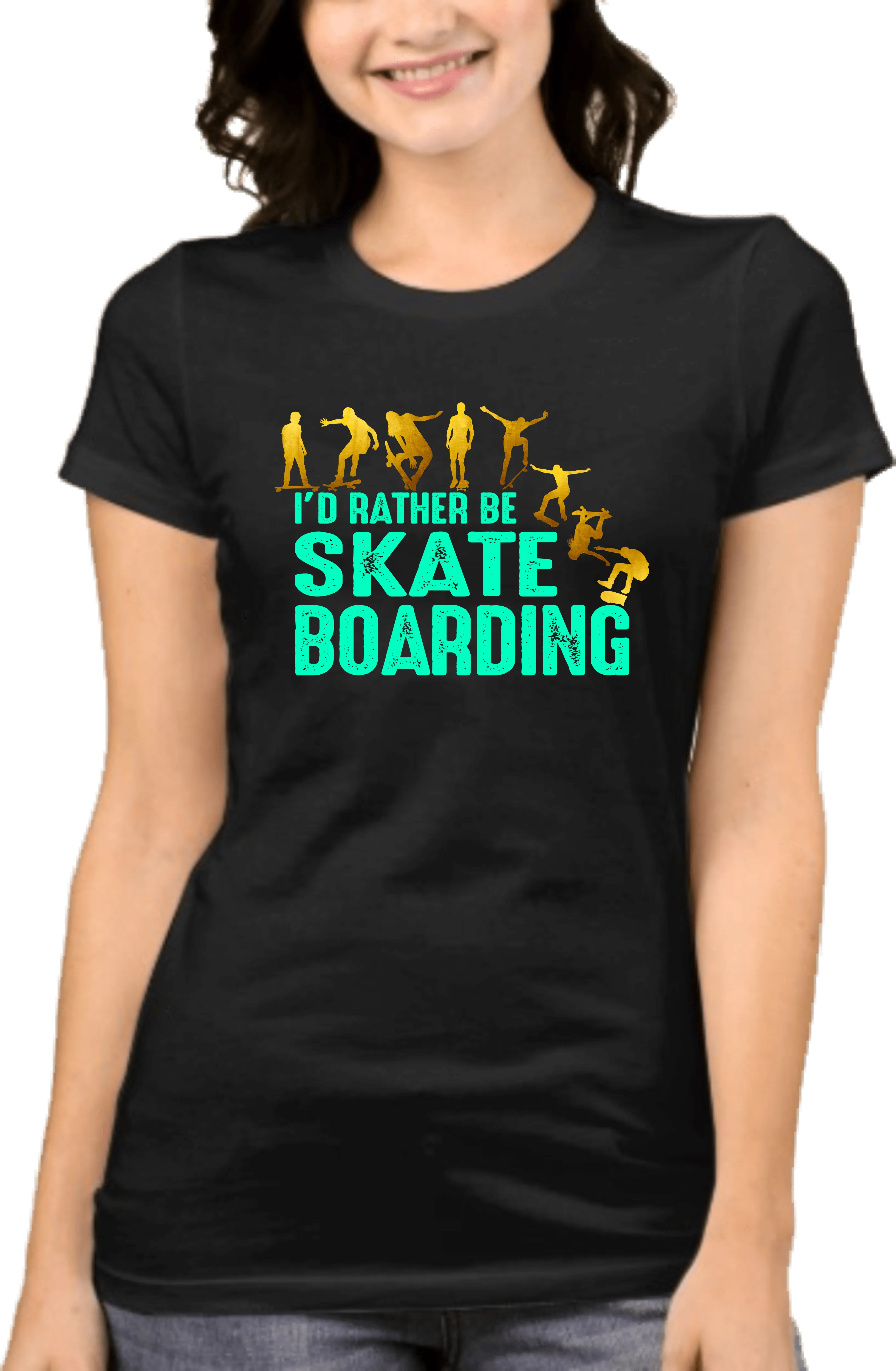 I'd Rather Be Skate Boarding T-shirt