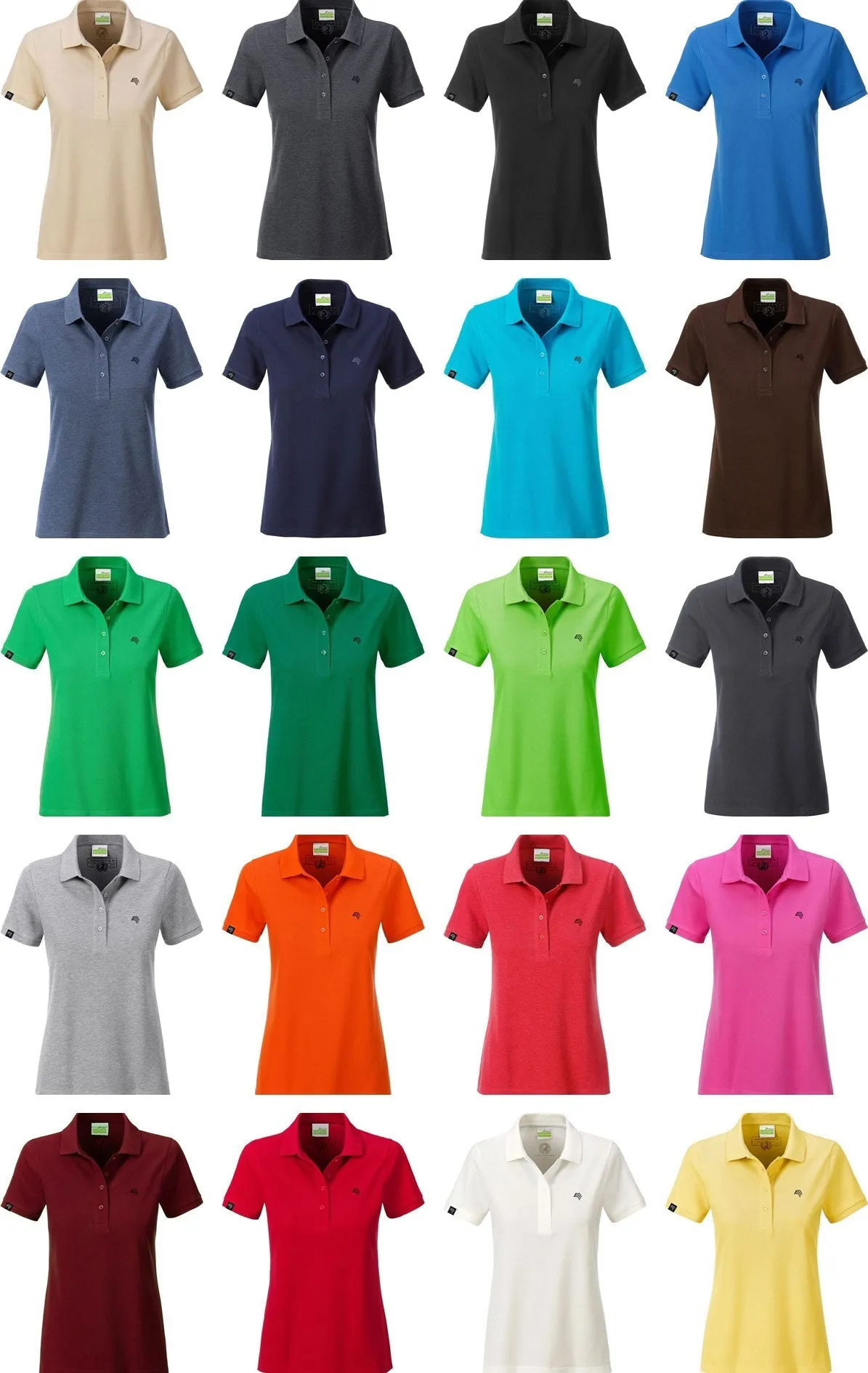 JAN 8009 ― Damen Bio-Baumwolle Polo Shirt - Braun