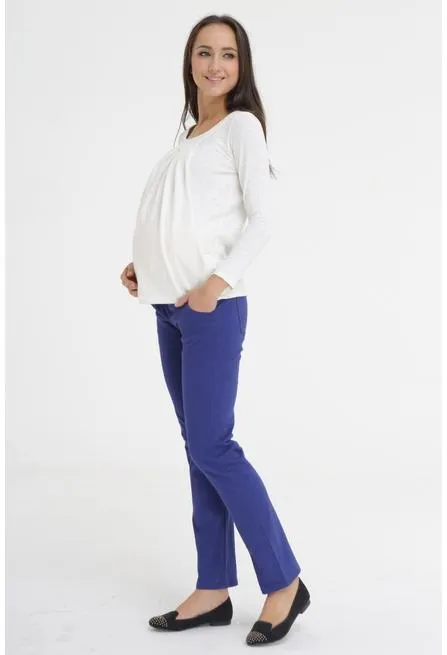 Josie Reg Straight Jeans Matenity Pants Royal