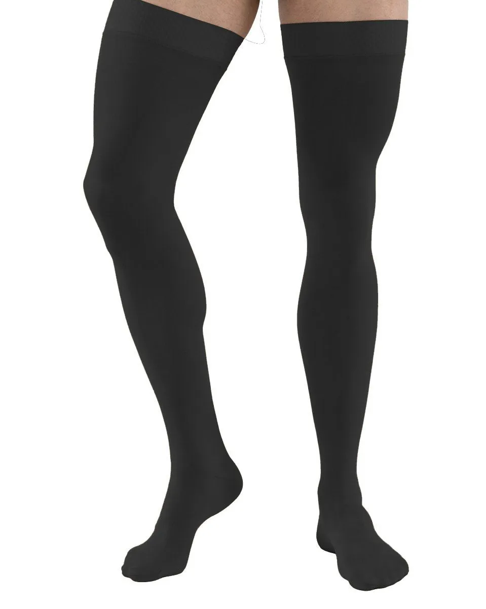 Juzo 3512 AG Dynamic Closed Toe Thigh Highs w/ Silicone Top Band 30-40 mmHg