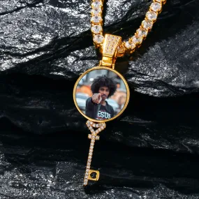 Key Shaped Picture Necklace