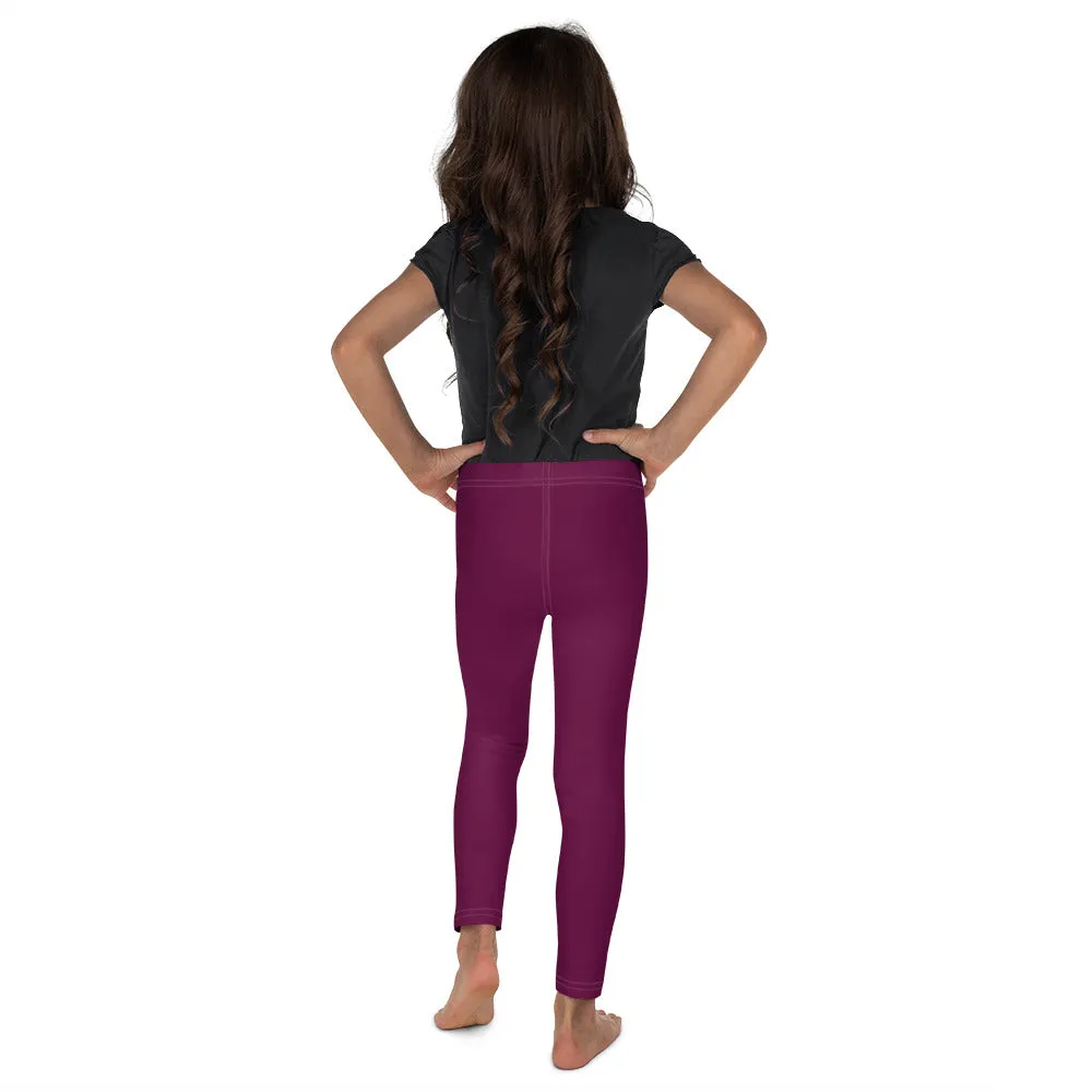 Kids' Girls Yoga Pants Workout Leggings Jiu-Jitsu 013 - Tyrian Purple