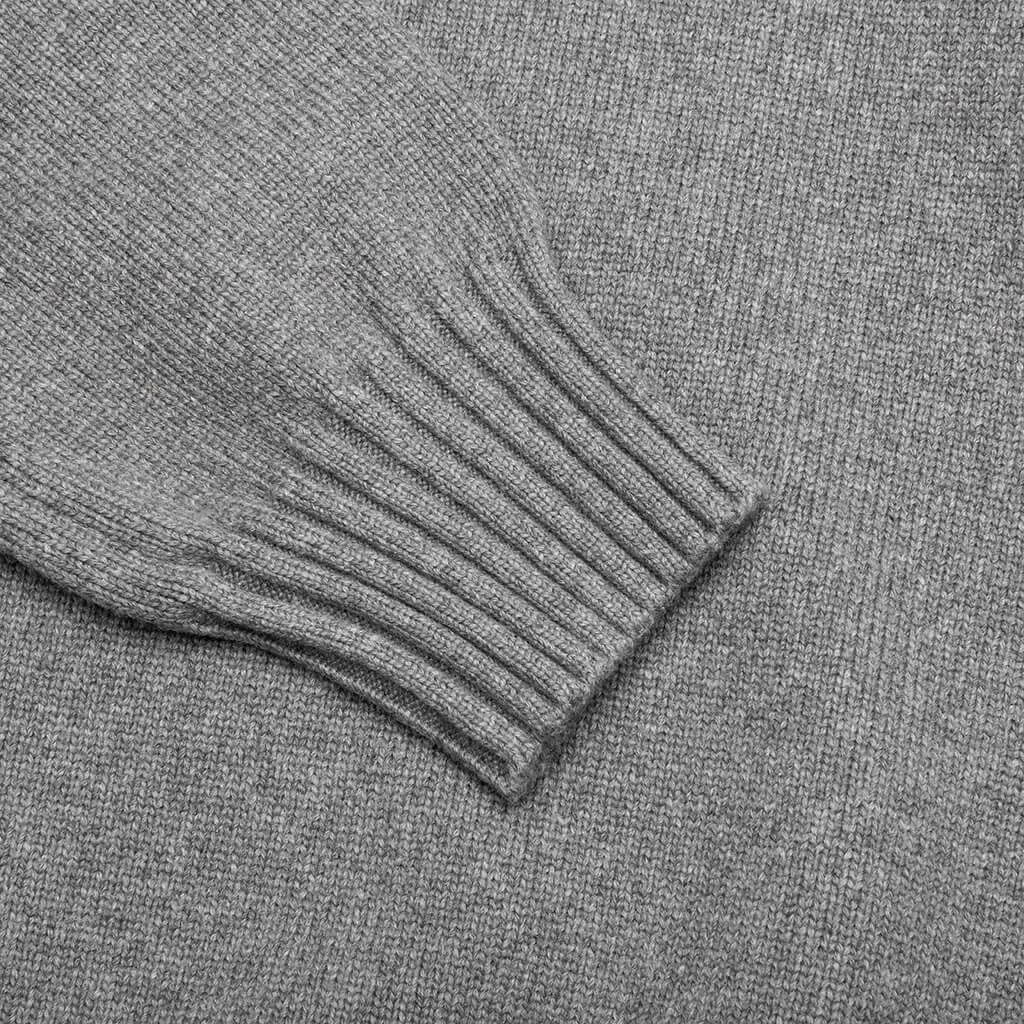 Knitted Sweater - Melange Grey