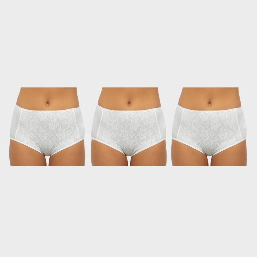 Ladies 3PK Lace Front Briefs