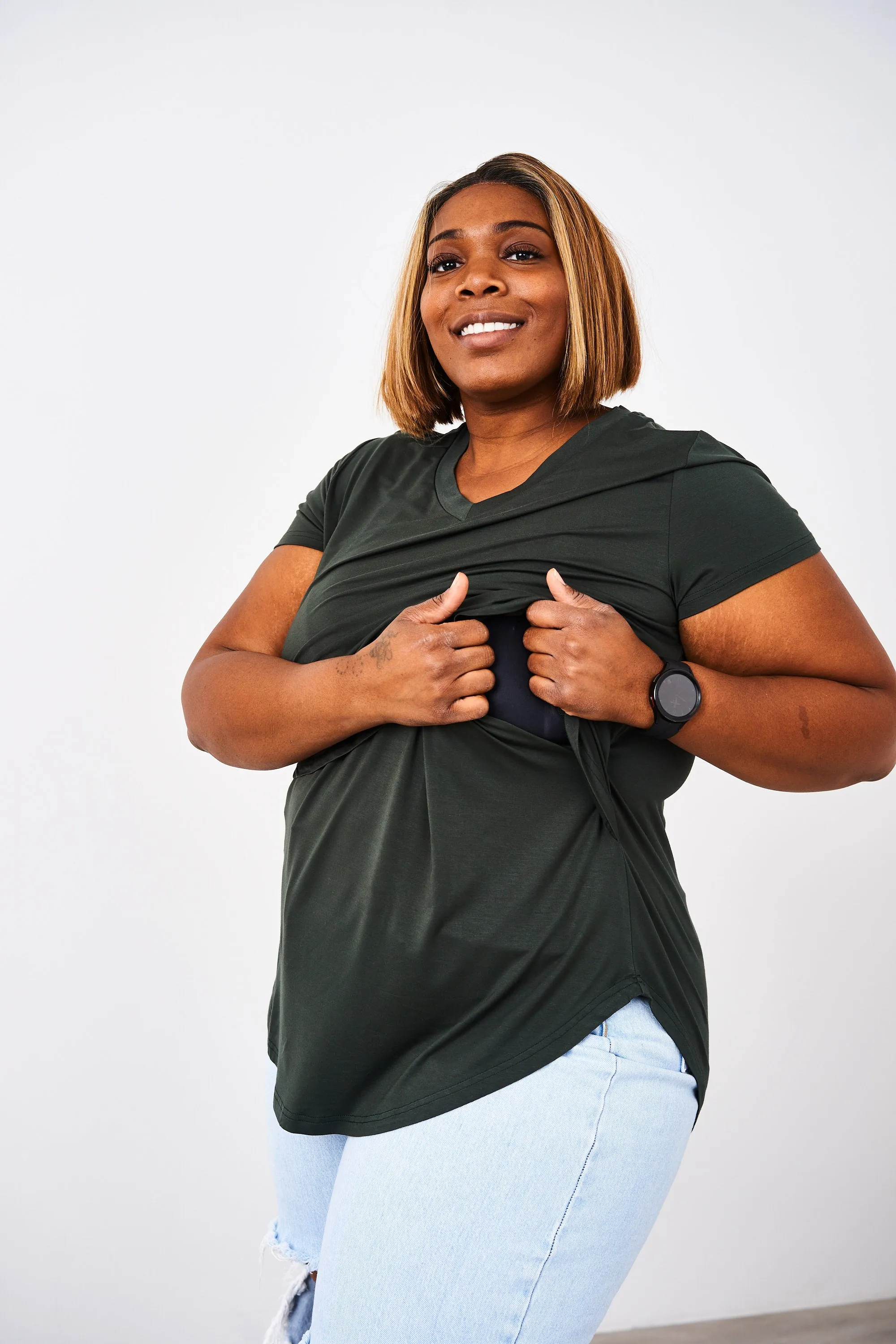 Latched Mama V-Neck Nursing Tee 2.0 - Final Sale