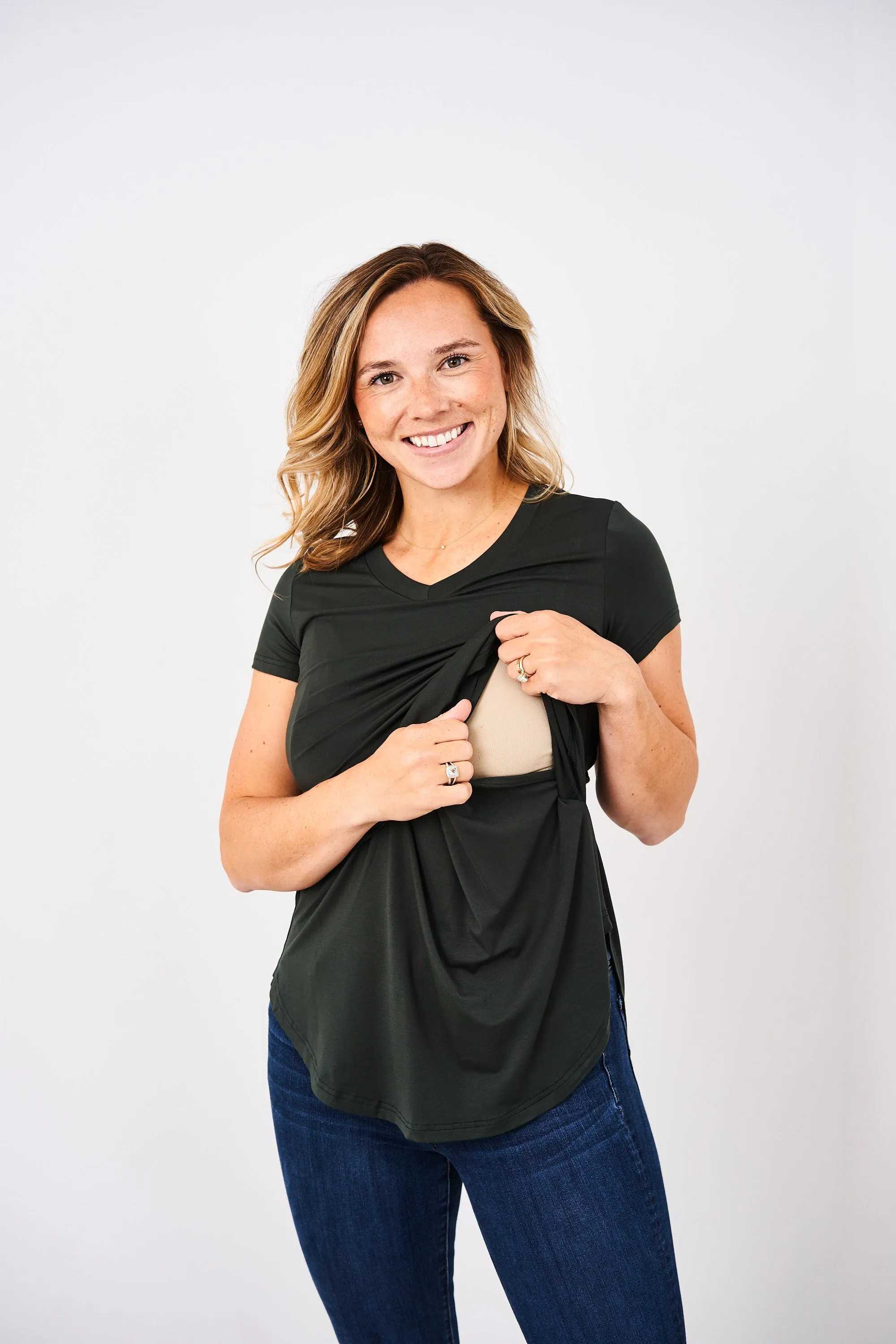 Latched Mama V-Neck Nursing Tee 2.0 - Final Sale