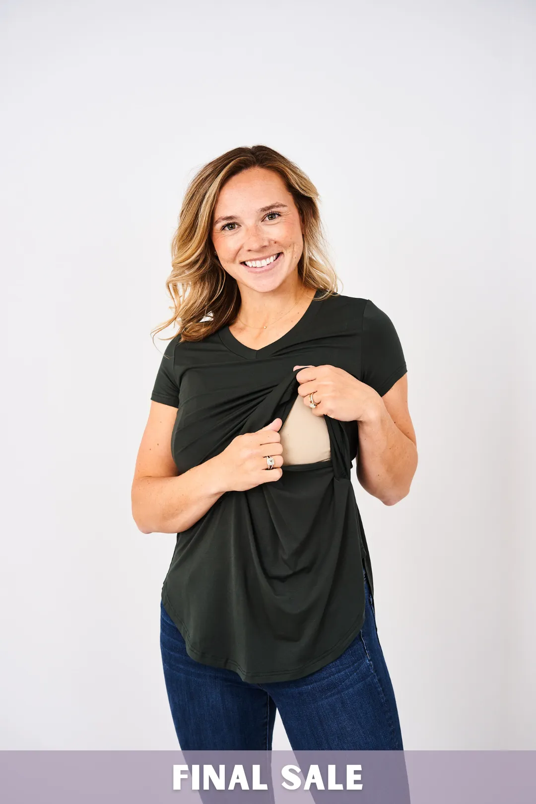 Latched Mama V-Neck Nursing Tee 2.0 - Final Sale