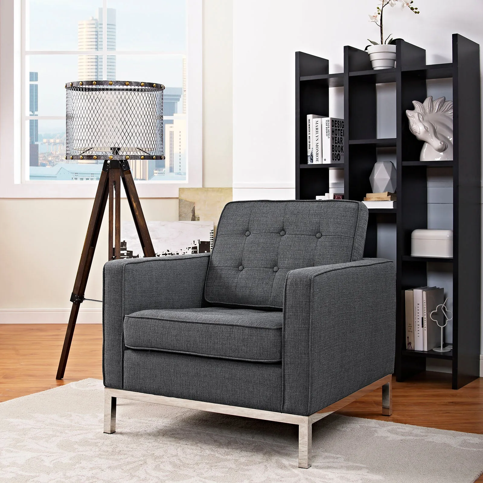 Loft Upholstered Fabric Armchair