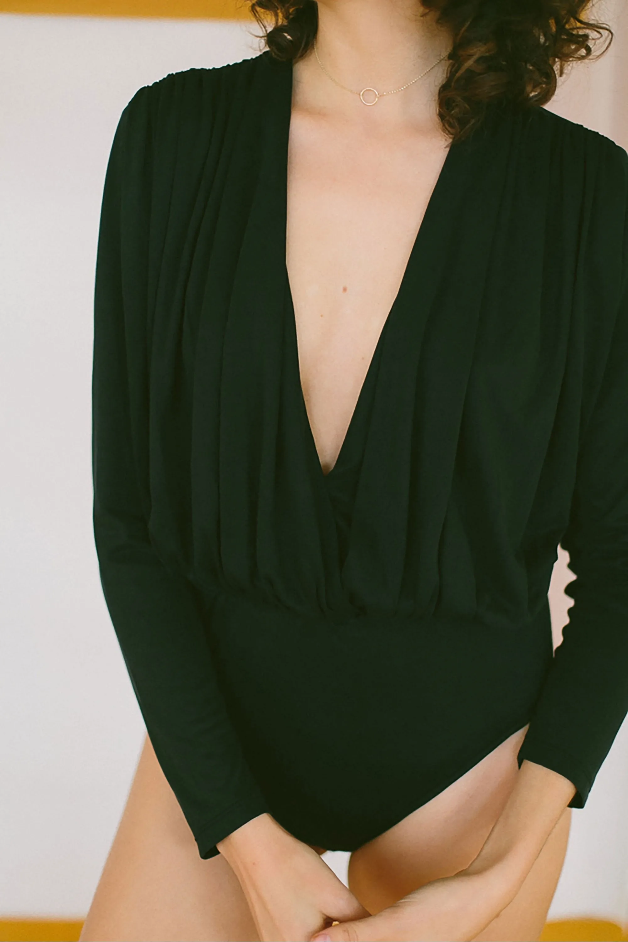 long sleeve bodysuit black