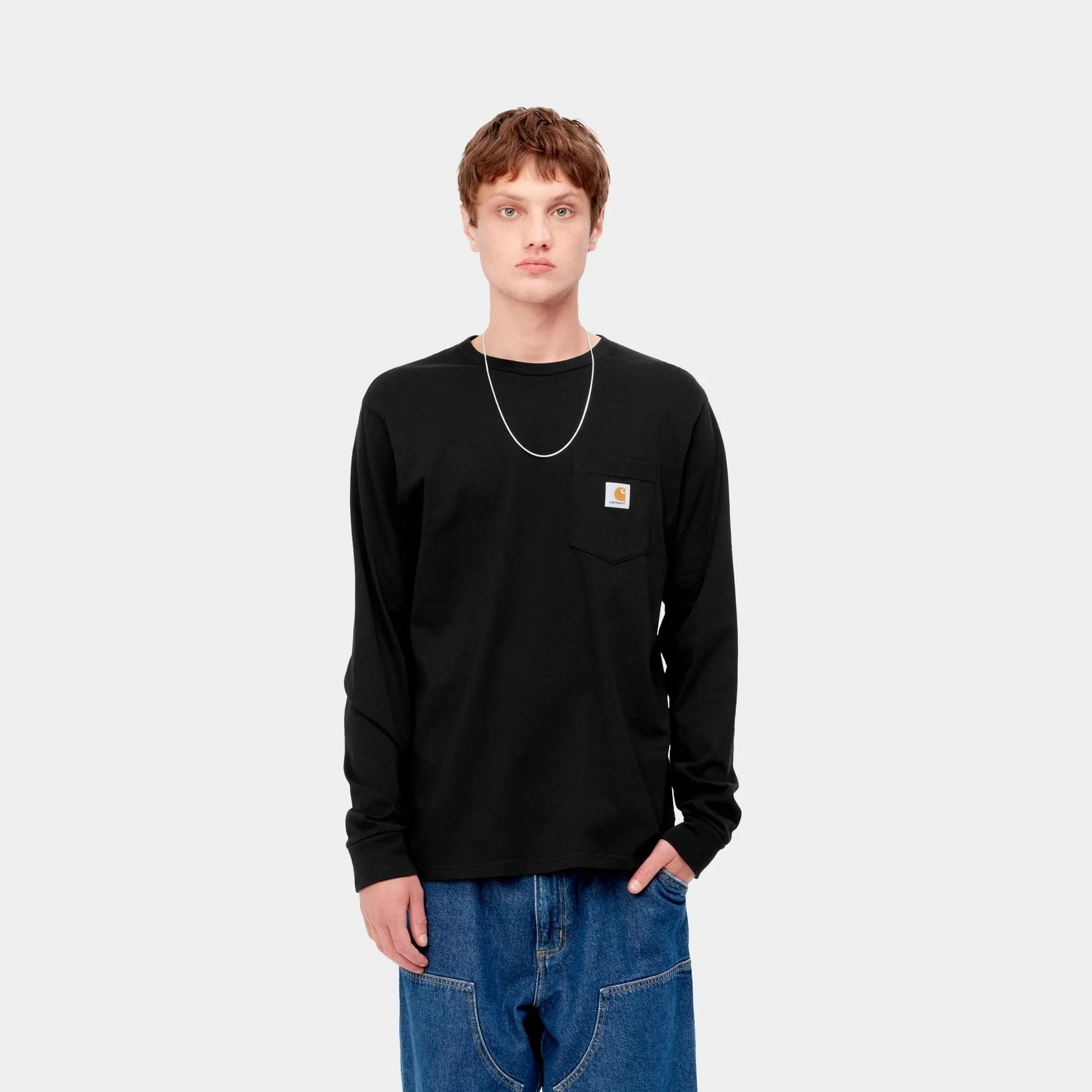 Long Sleeve Pocket T-Shirt | Black