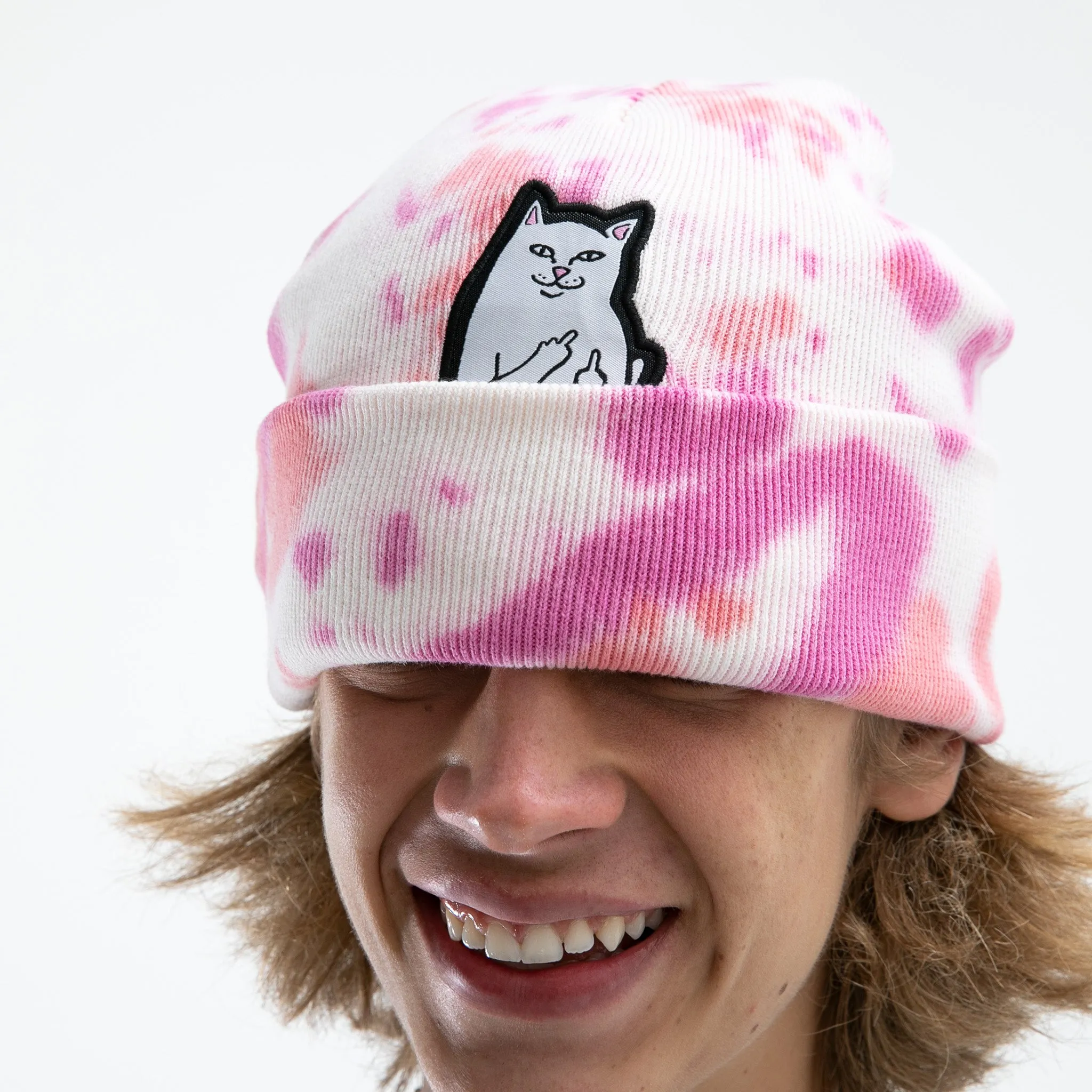 Lord Nermal Beanie (Pink Tie Dye)