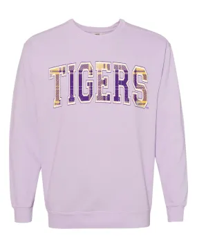 LSU Tigers Tartan Orchid Sweatshirt