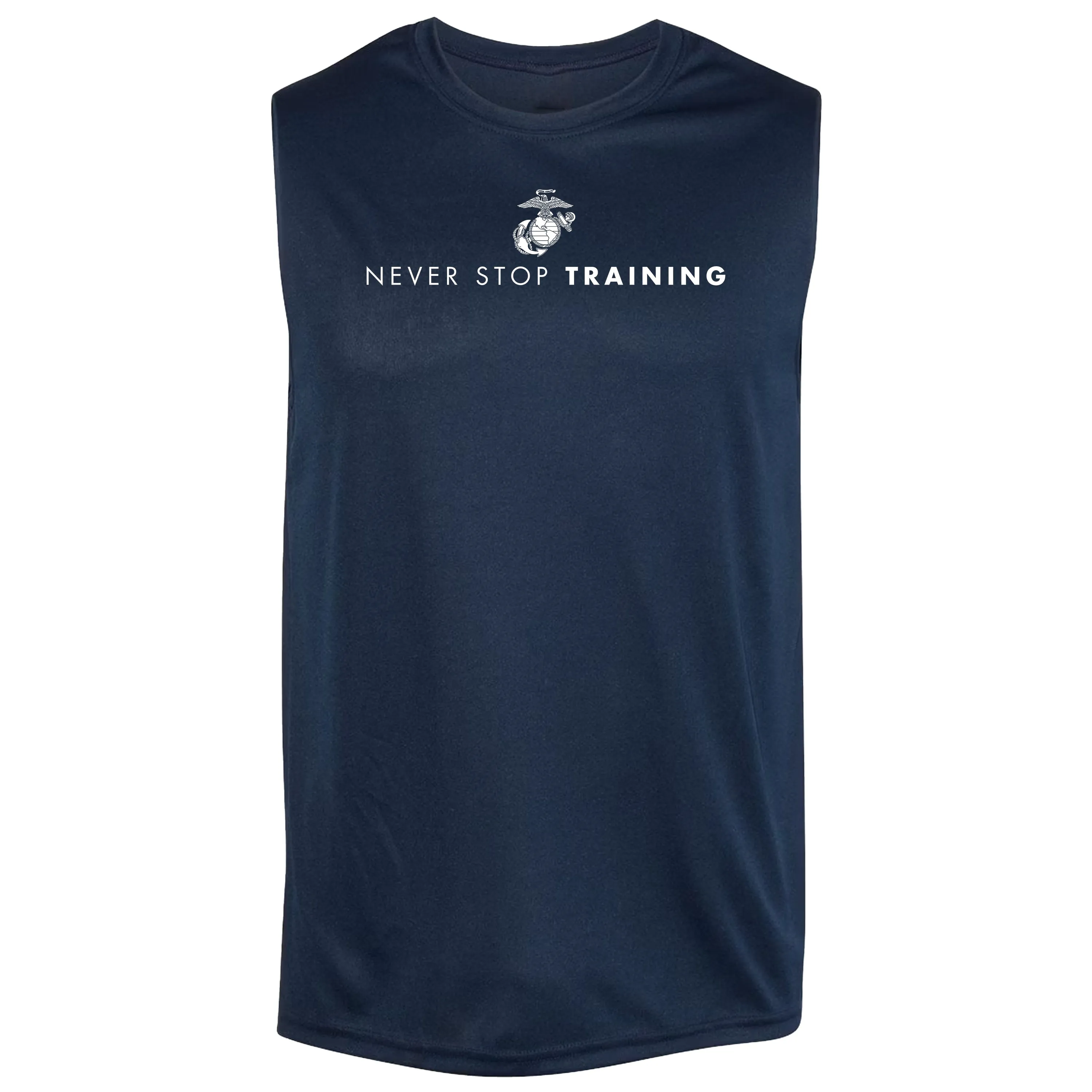 Marines Never Stop Training Performance Sleeveless Tee