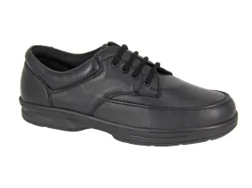 Mens leather Shoes Dr Keller Wide Fit Laced Soft Black M347A