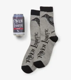 MEN'S RAVEN LUNATIC BEER CAN SOCKS