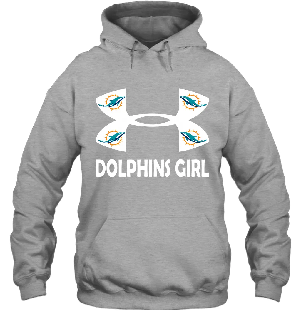 Miami Dolphins Girl Under Armour Football Hoodies