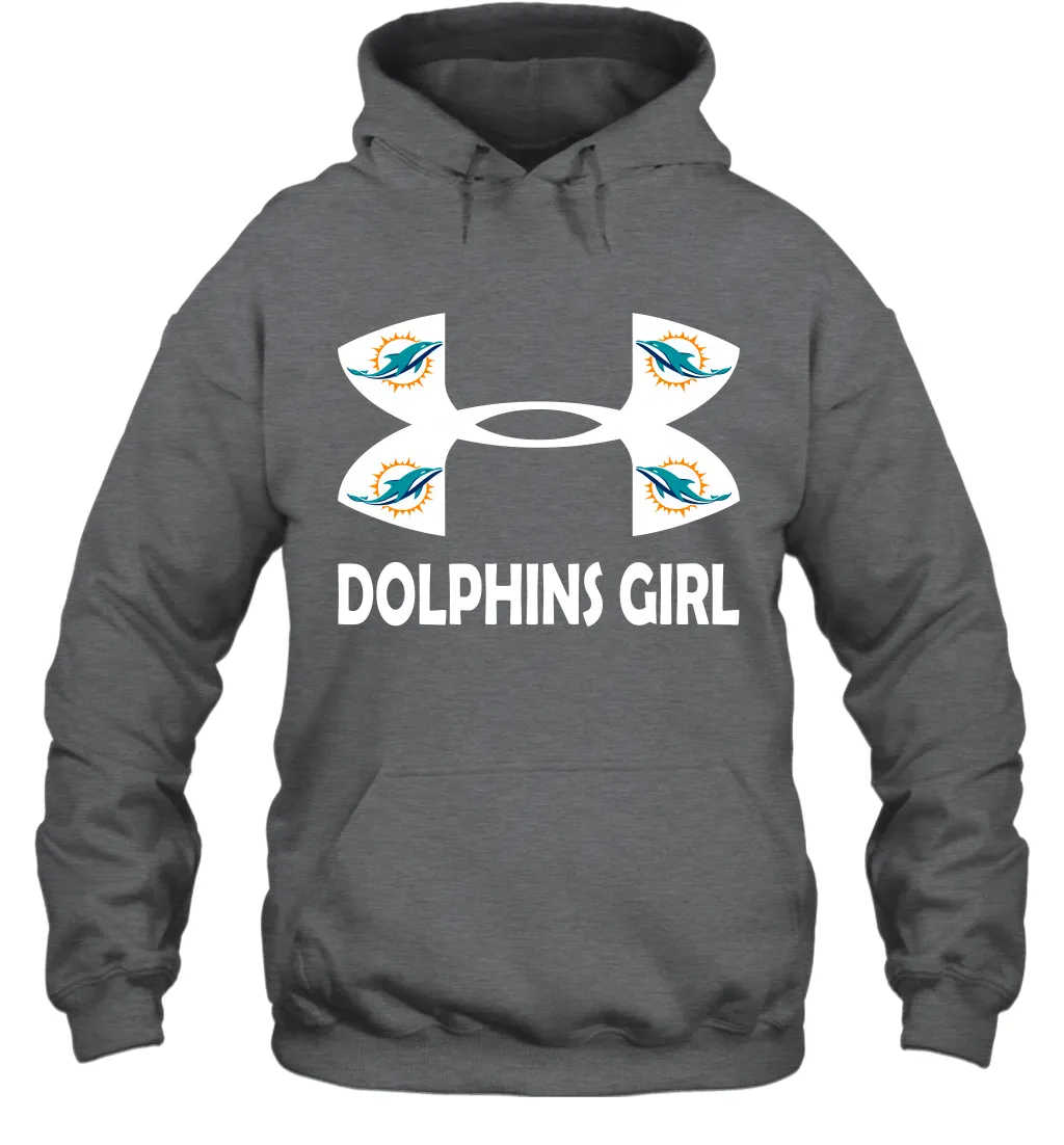 Miami Dolphins Girl Under Armour Football Hoodies