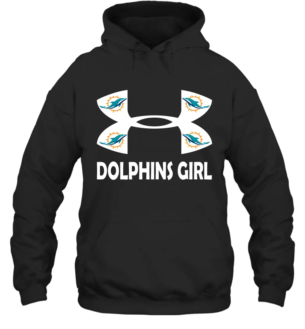 Miami Dolphins Girl Under Armour Football Hoodies