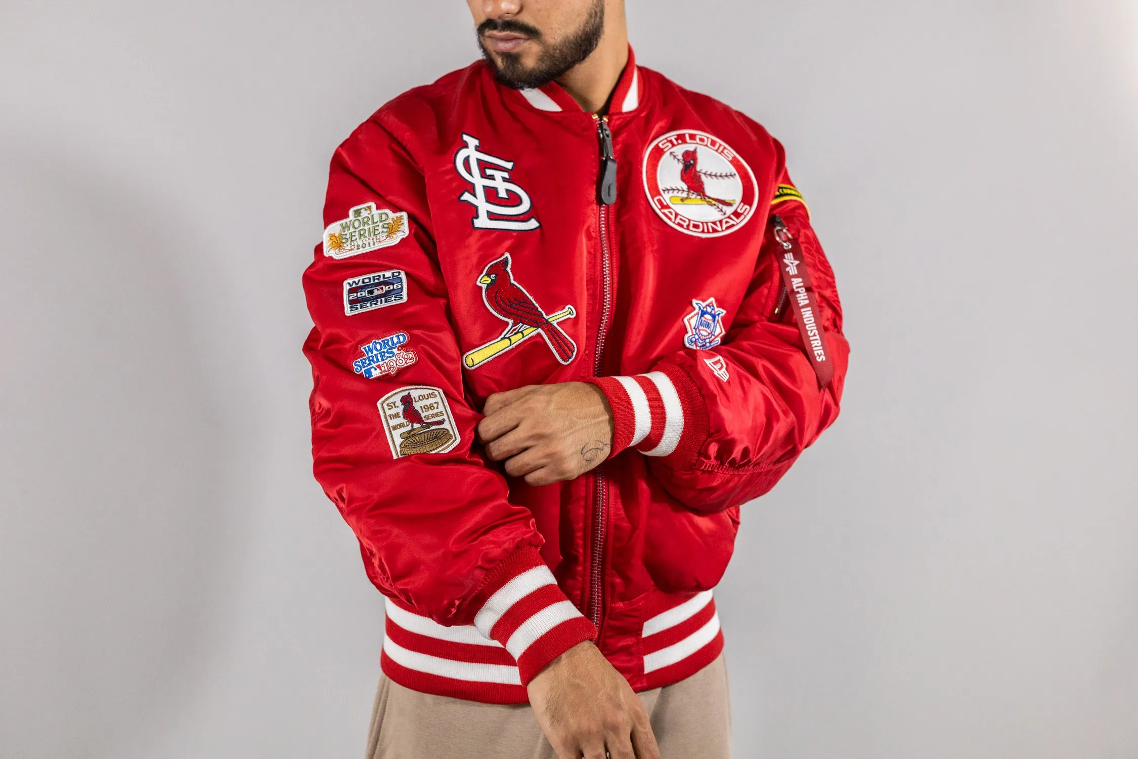 New Era Alpha Industries X St. Louis Cardinals Reversible Jacket