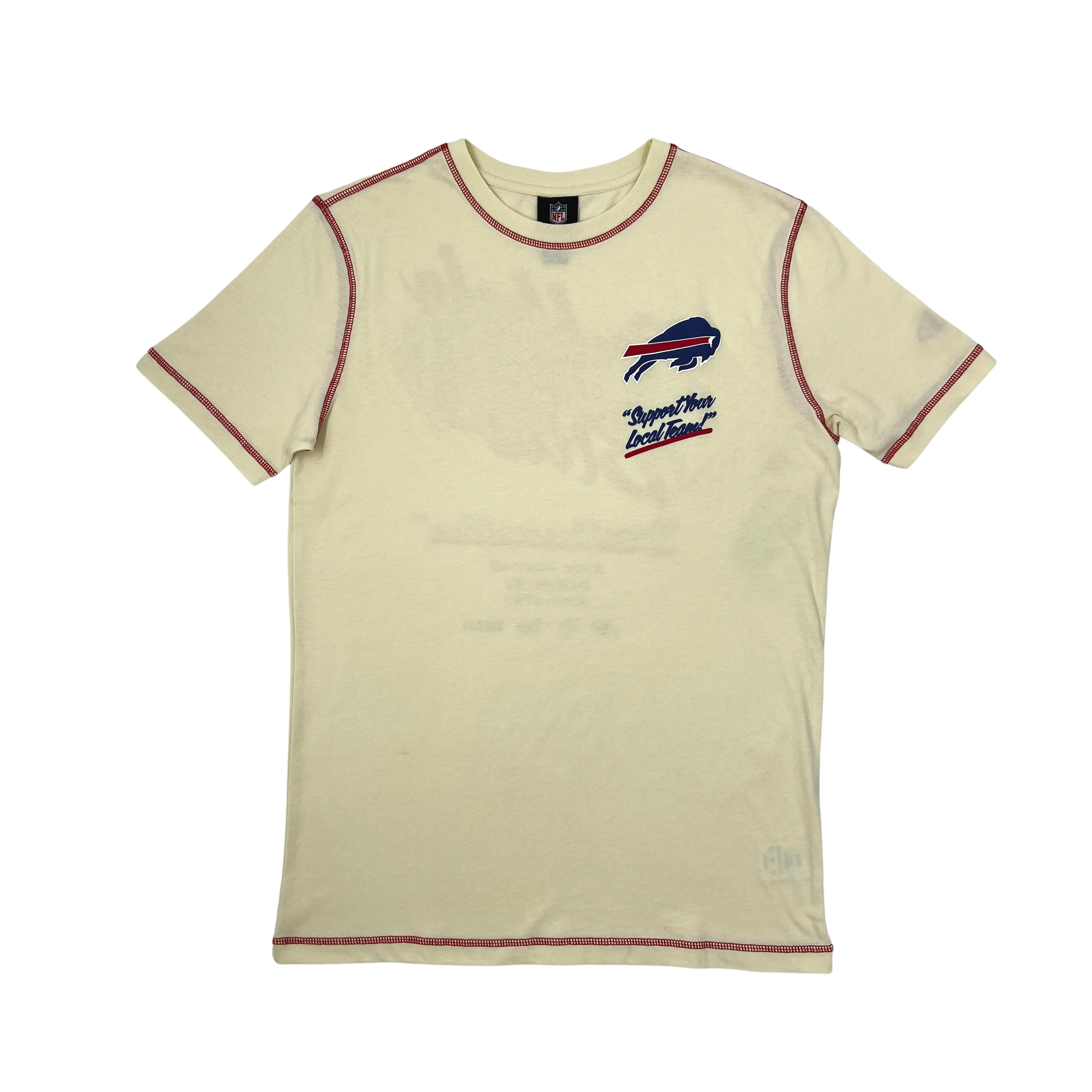 New Era Bills Support Your Local Team Cream Short Sleeve Shirt