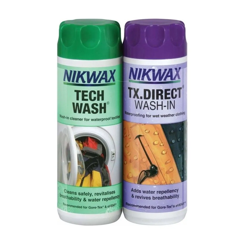 Nikwax Twin Pack - Tech Wash   TX. Direct Wash-In - 300ml