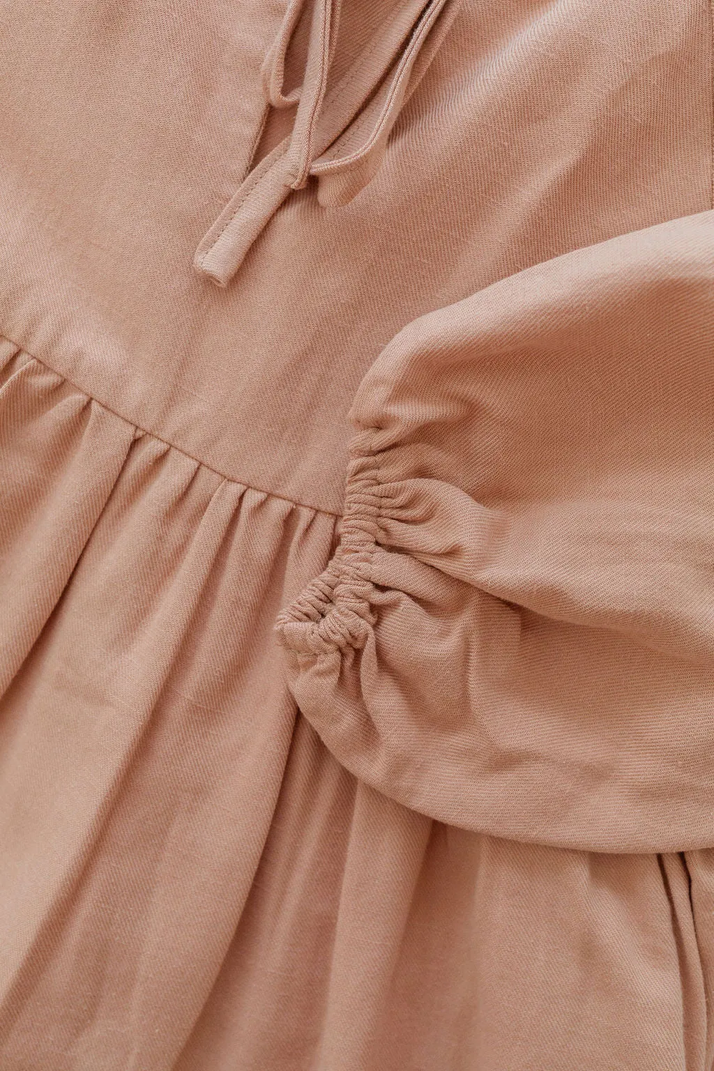 Organic Linen Smock Dress - Dusty Pink