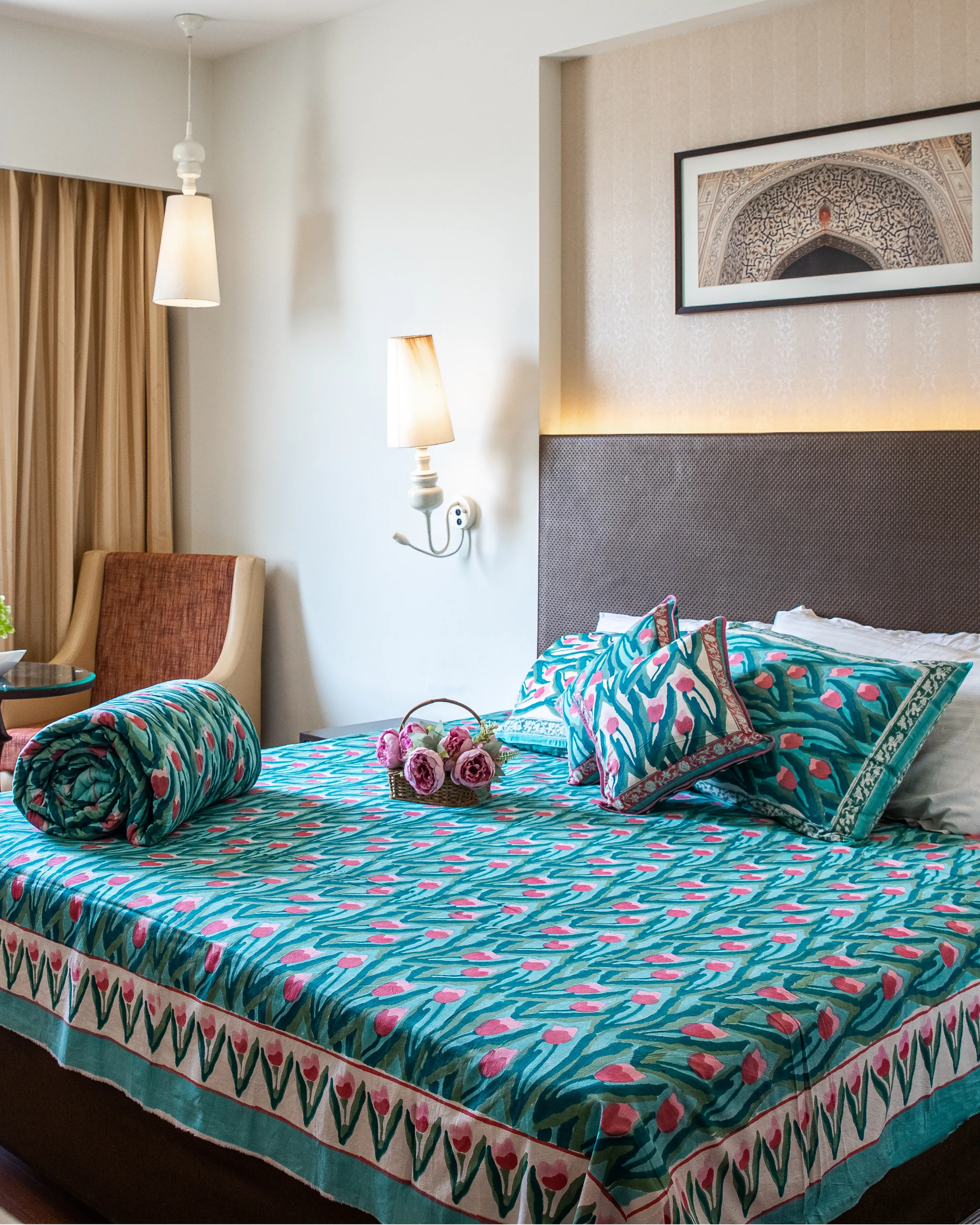 Pacific Handblock Printed Bedding Set