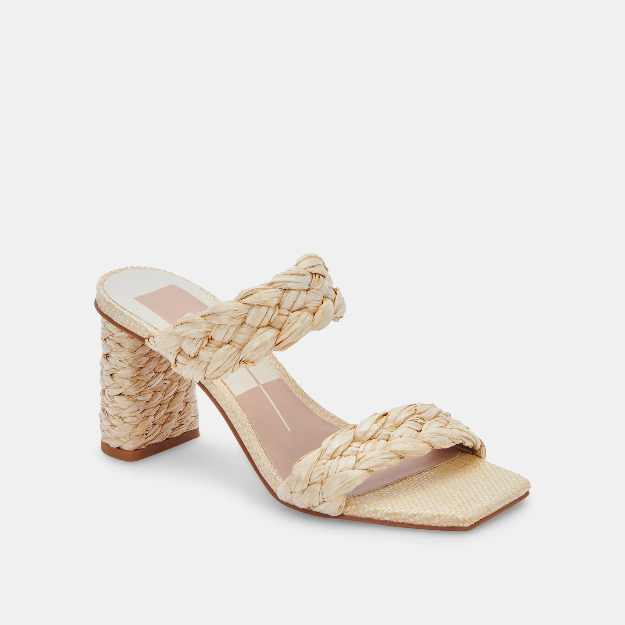 PAILY RAFFIA HEELS VANILLA RAFFIA