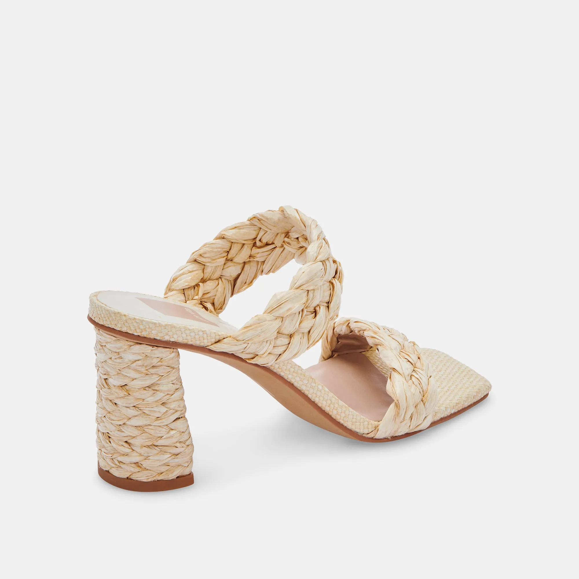 PAILY RAFFIA HEELS VANILLA RAFFIA