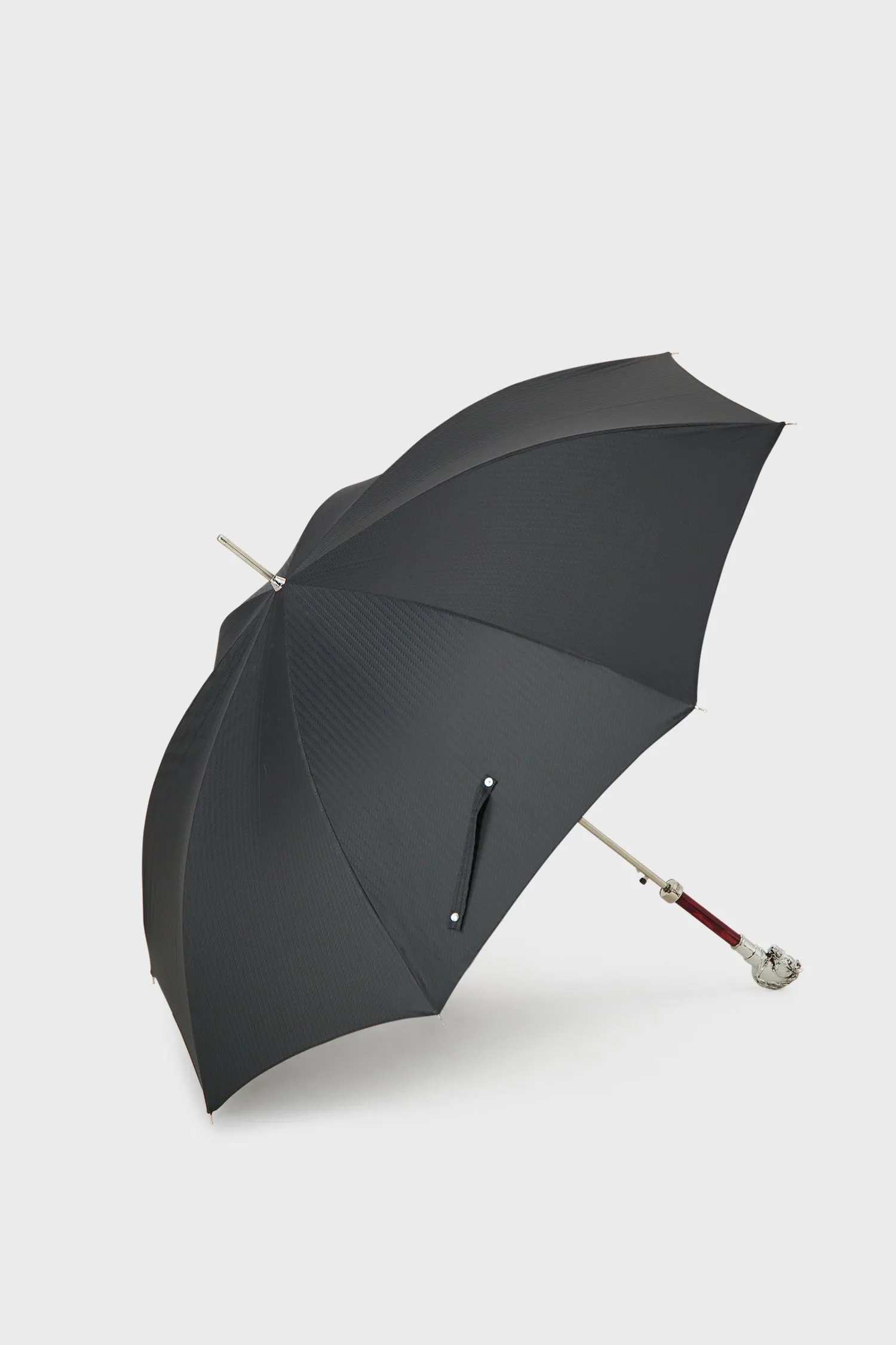 Pasotti Black/Silver Horse Umbrella