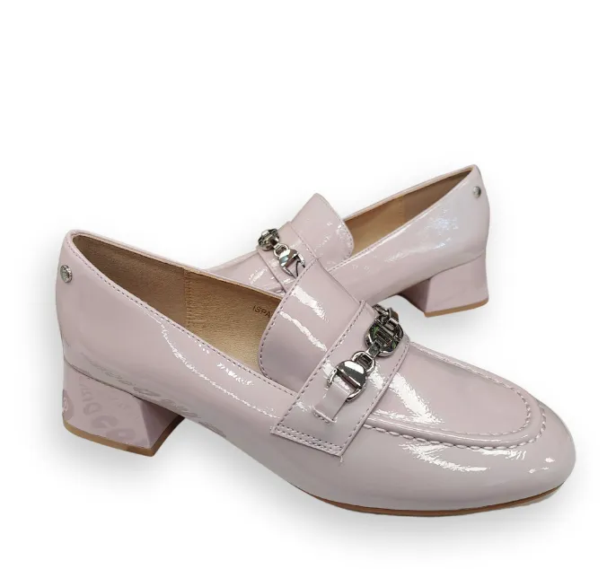 Patrizio Como Ladies Shoes Loafer Pink Patent Low Heel Ispani Viola sale