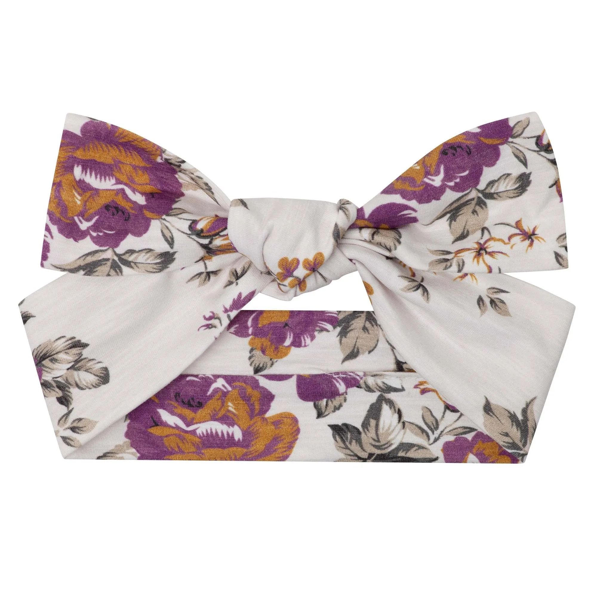 Pearl Floral Headband - Truffle