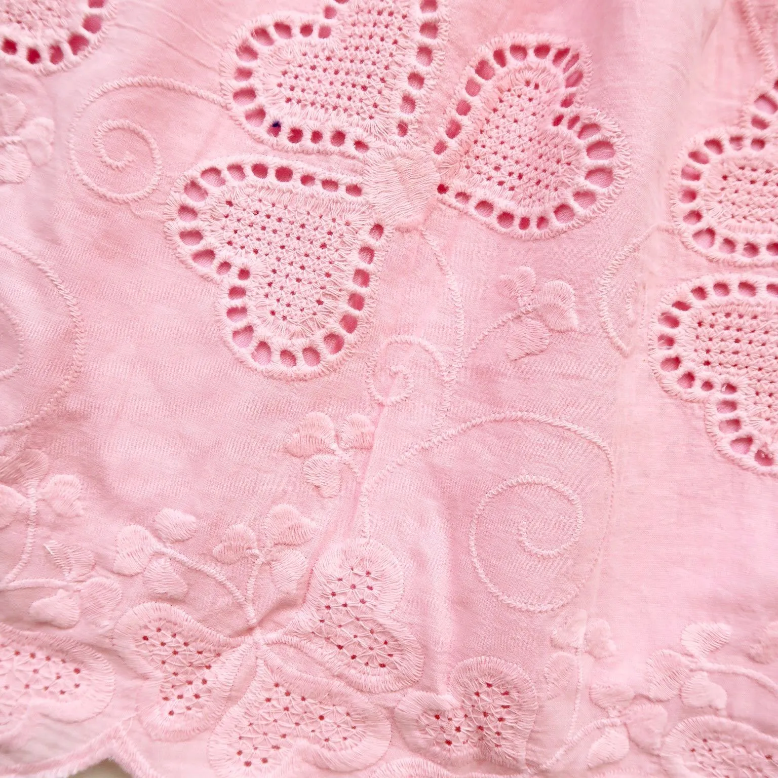 Peony Dress in Hearts Eyelet Pink